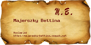 Majerszky Bettina névjegykártya